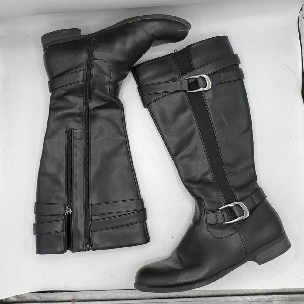 Lifestride Women's Wide Leg Zip Up Boots Size 9.5M